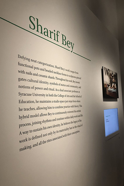 The exhibit's bio on Sharif Bey.